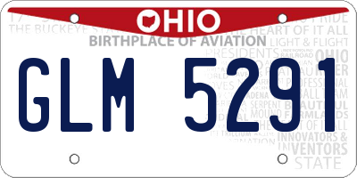 OH license plate GLM5291