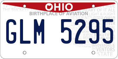 OH license plate GLM5295