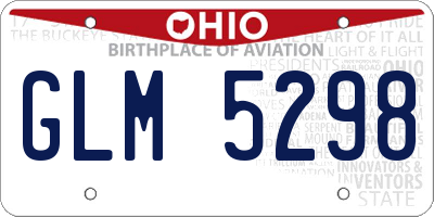 OH license plate GLM5298