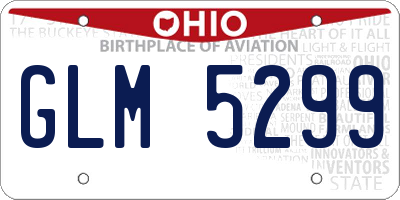 OH license plate GLM5299