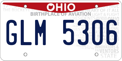 OH license plate GLM5306