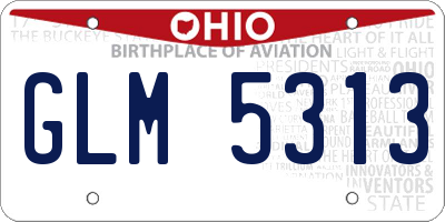 OH license plate GLM5313