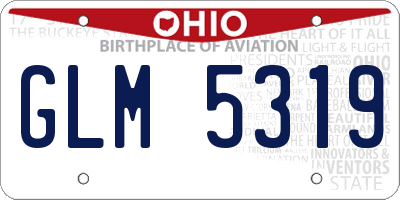OH license plate GLM5319