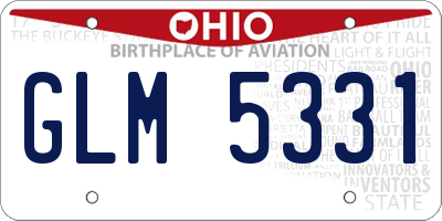 OH license plate GLM5331