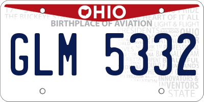 OH license plate GLM5332