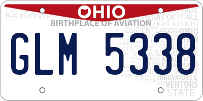 OH license plate GLM5338