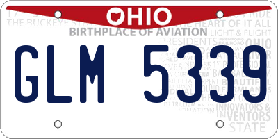 OH license plate GLM5339