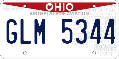 OH license plate GLM5344