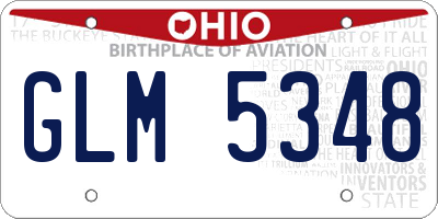 OH license plate GLM5348