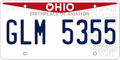 OH license plate GLM5355
