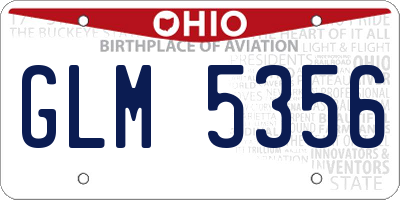 OH license plate GLM5356