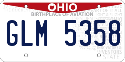 OH license plate GLM5358
