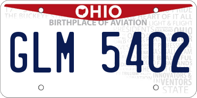 OH license plate GLM5402