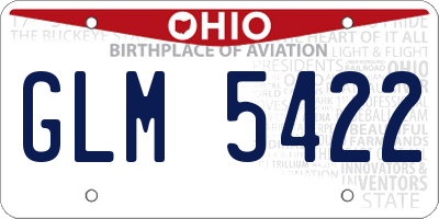 OH license plate GLM5422