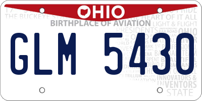 OH license plate GLM5430