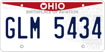 OH license plate GLM5434