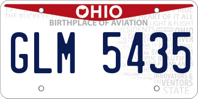 OH license plate GLM5435