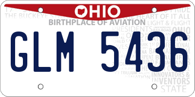 OH license plate GLM5436