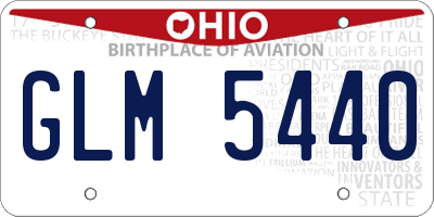 OH license plate GLM5440