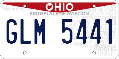 OH license plate GLM5441