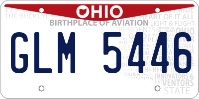 OH license plate GLM5446