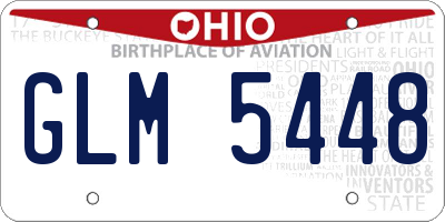 OH license plate GLM5448