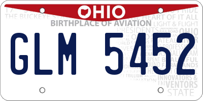 OH license plate GLM5452