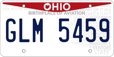 OH license plate GLM5459