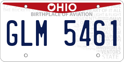 OH license plate GLM5461