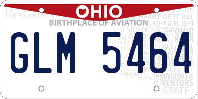 OH license plate GLM5464