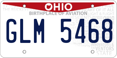OH license plate GLM5468