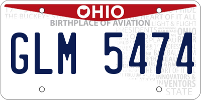 OH license plate GLM5474