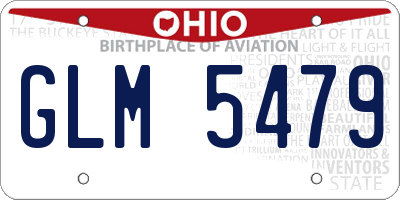 OH license plate GLM5479