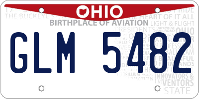 OH license plate GLM5482