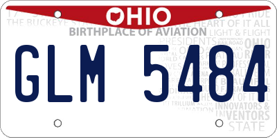 OH license plate GLM5484