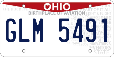 OH license plate GLM5491