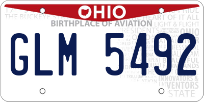 OH license plate GLM5492