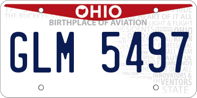 OH license plate GLM5497