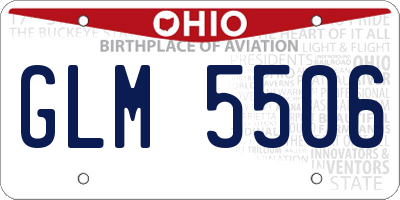 OH license plate GLM5506