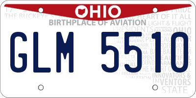 OH license plate GLM5510