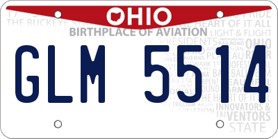 OH license plate GLM5514