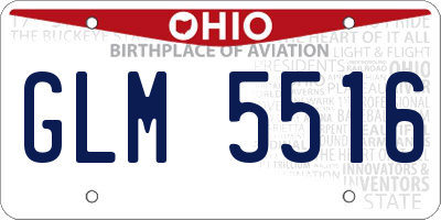 OH license plate GLM5516