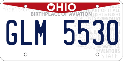 OH license plate GLM5530