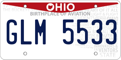 OH license plate GLM5533