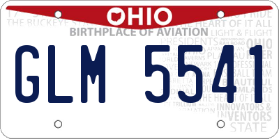 OH license plate GLM5541