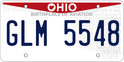 OH license plate GLM5548