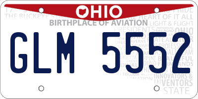 OH license plate GLM5552