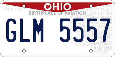 OH license plate GLM5557