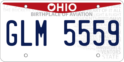 OH license plate GLM5559