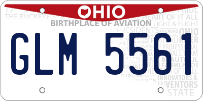 OH license plate GLM5561